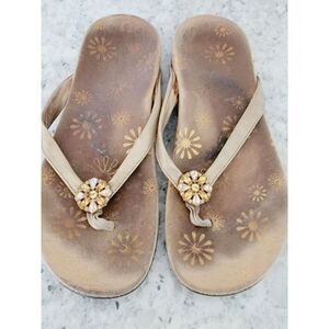 Vionic Size 7 Orthaheel‎ Sandals Bejeweled Thong Arch Support